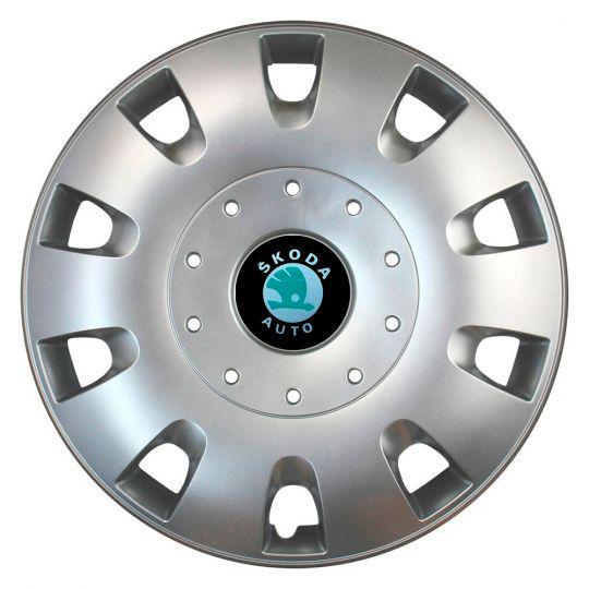 Автомобильные колпаки SKS 401 R16 с логотипом Skoda 4 шт. Серебристый Автомобильные колпаки SKS 401 R16 с логотипом Skoda 4 шт. Серебристый