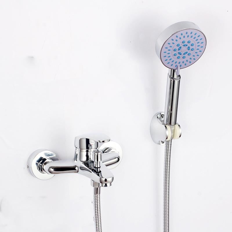 Змішувач-кран для ванни Aqua Premium Elite з нержавіючої сталі з душем хромований