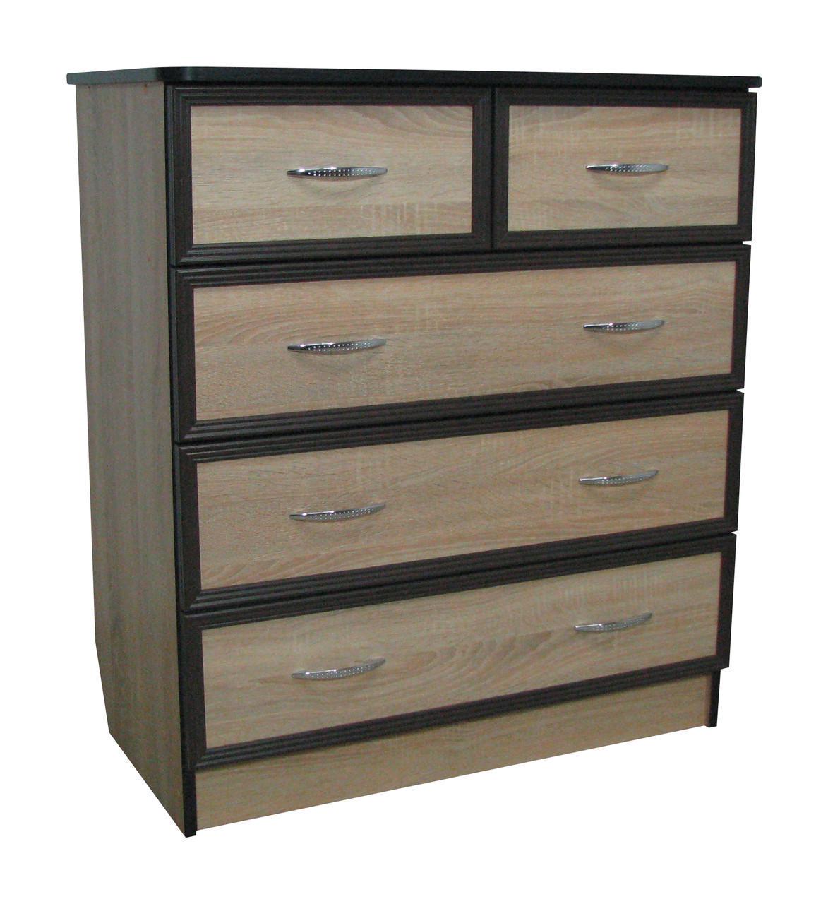 Комод МАКСИ-МЕбель Лойд 5 ящиков МДФ накладки декор Дуб сонома (11792)