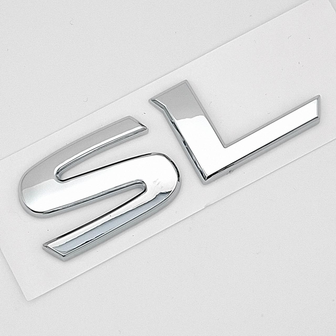 Эмблема надпись SL Nissan ABS 7х2,4 см Хром глянцевый (2849244927)