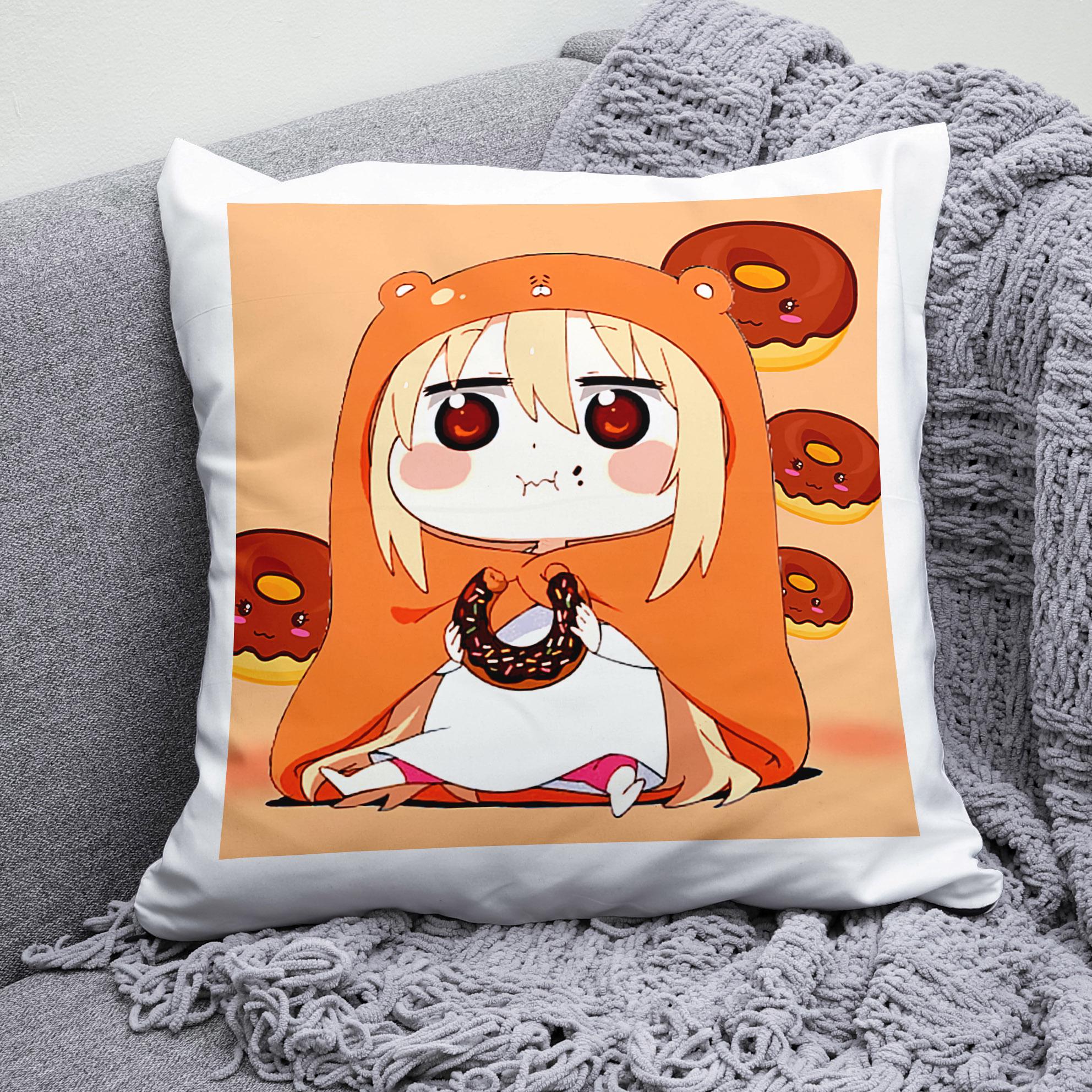 Плюшева подушка квадрат з принтом аниме Himouto! Umaru chan