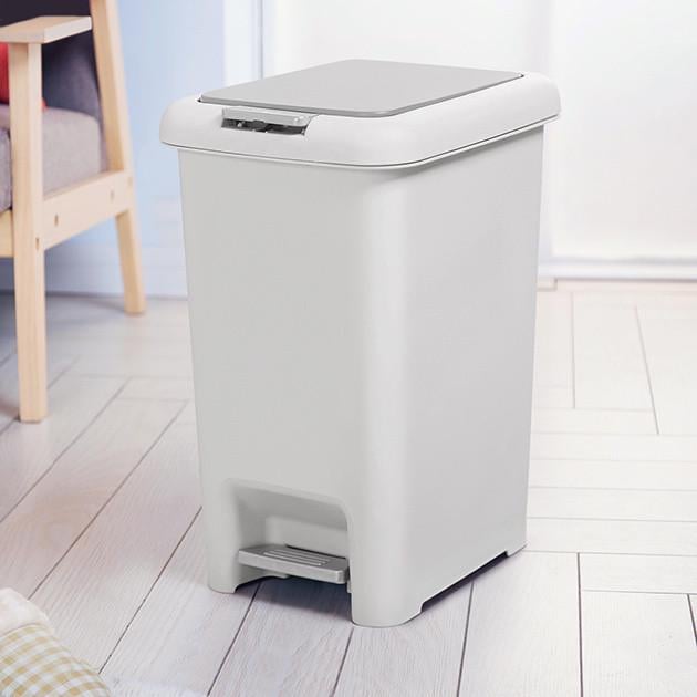 Відро для сміття MVM BIN-01 з кришкою та педаллю 30 л Сірий (BIN-01 30L GRAY) - фото 2 Відро для сміття MVM BIN-01 з кришкою та педаллю 30 л Сірий (BIN-01 30L GRAY) - фото 2