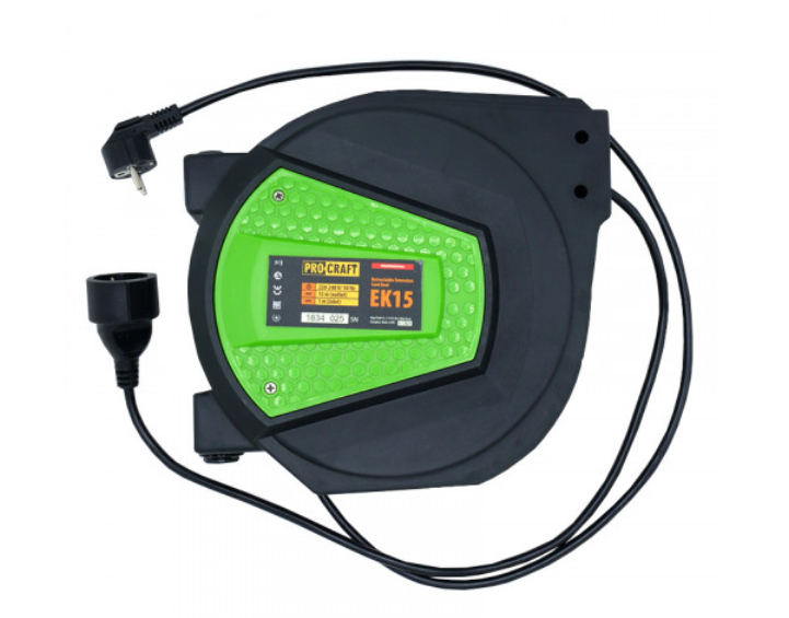 Электроудлинитель на автоматической катушке ProCraft EK-15 (900151)