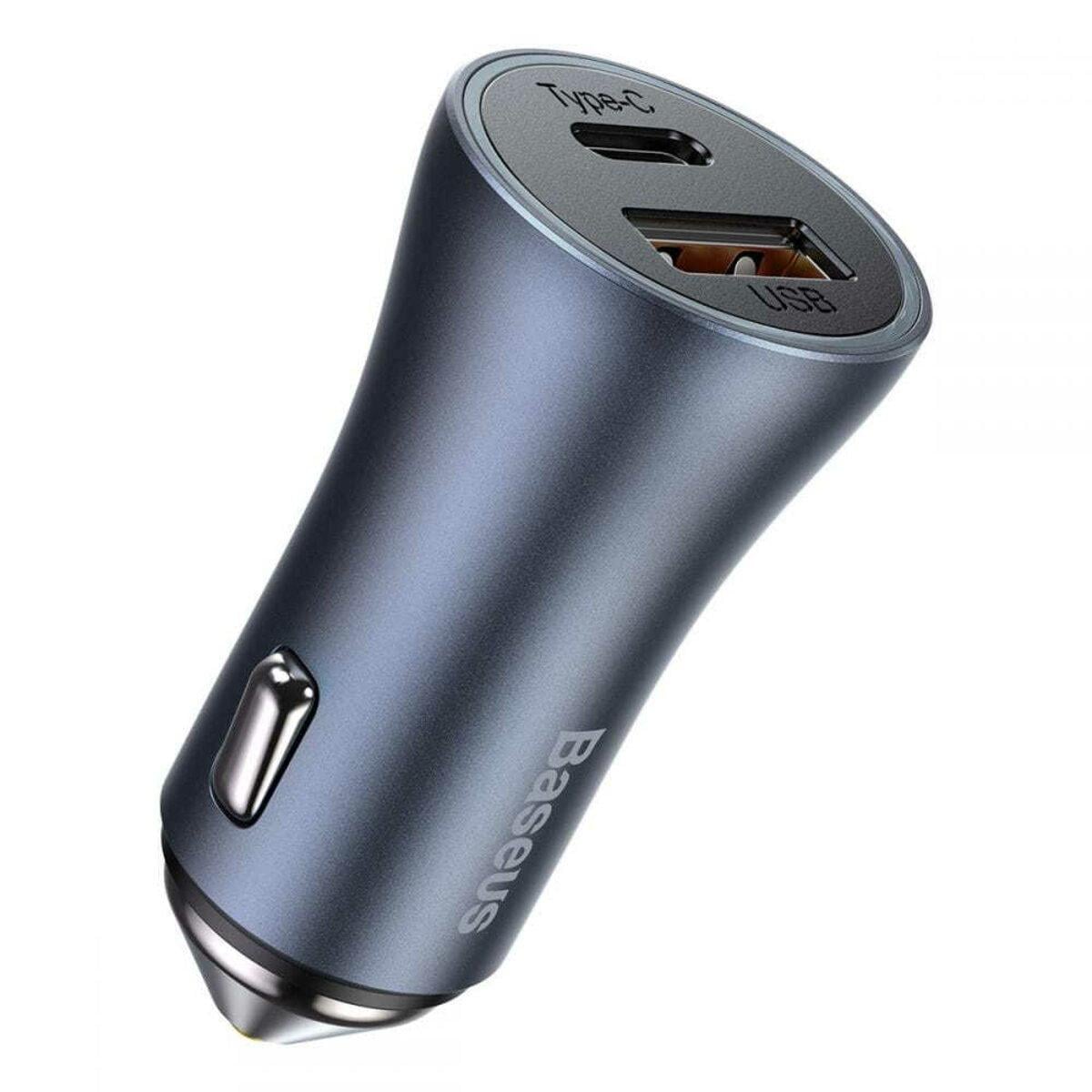 Зарядное устройство автомобильное BASEUS Golden Contactor Pro Dual Quick Car Charger 40 W Dark Gray (CCJD-0G)