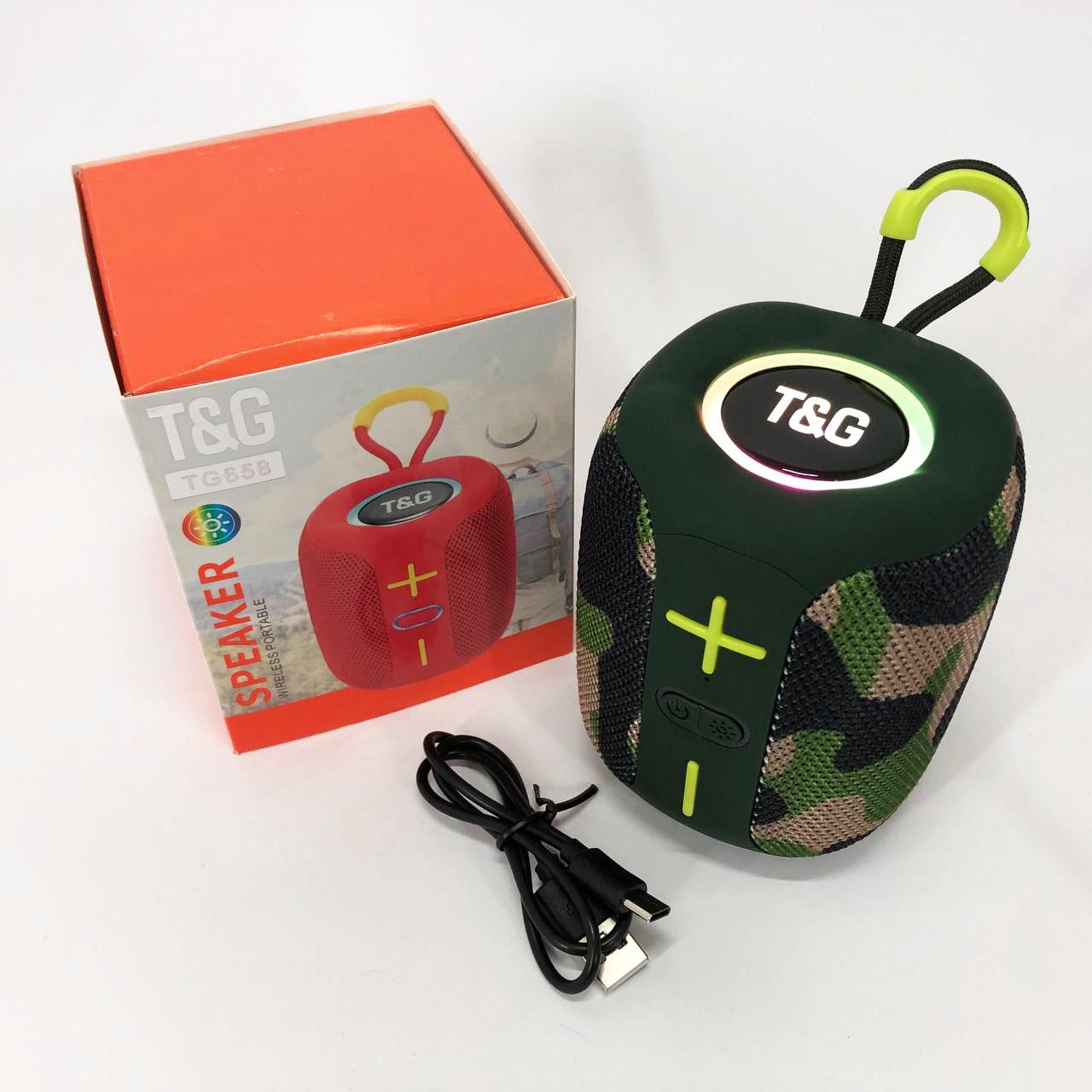 Портативна колонка Bluetooth TG658 8W з RGB підсвічуванням Камуфляж - фото 10 Портативна колонка Bluetooth TG658 8W з RGB підсвічуванням Камуфляж - фото 10