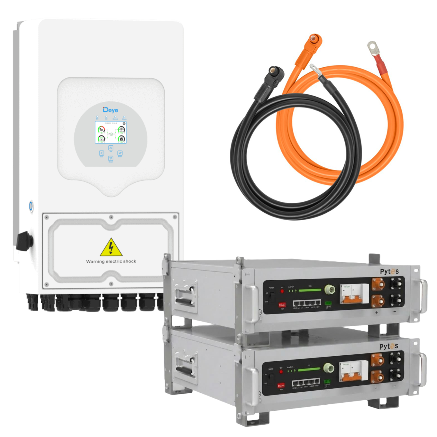 Комплект автономного энергоснабжения Deye SUN-3.6K-SG05LP1-EU-AM2-P 3.6 кВт и Pytes V5°α Plus H+ 2 шт. 5,12 кВт/год LiFePO4