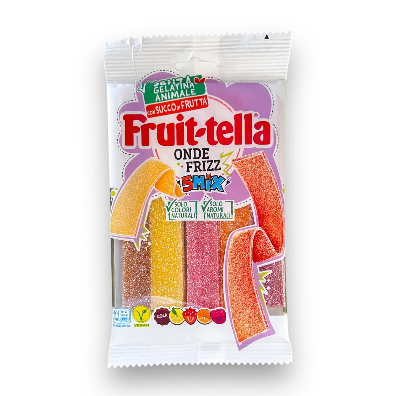 Желейки із натуральним соком Fruit-tella onde frizz кислі 5 смаків без тваринних жирів 145 г (1971535503) - фото 1