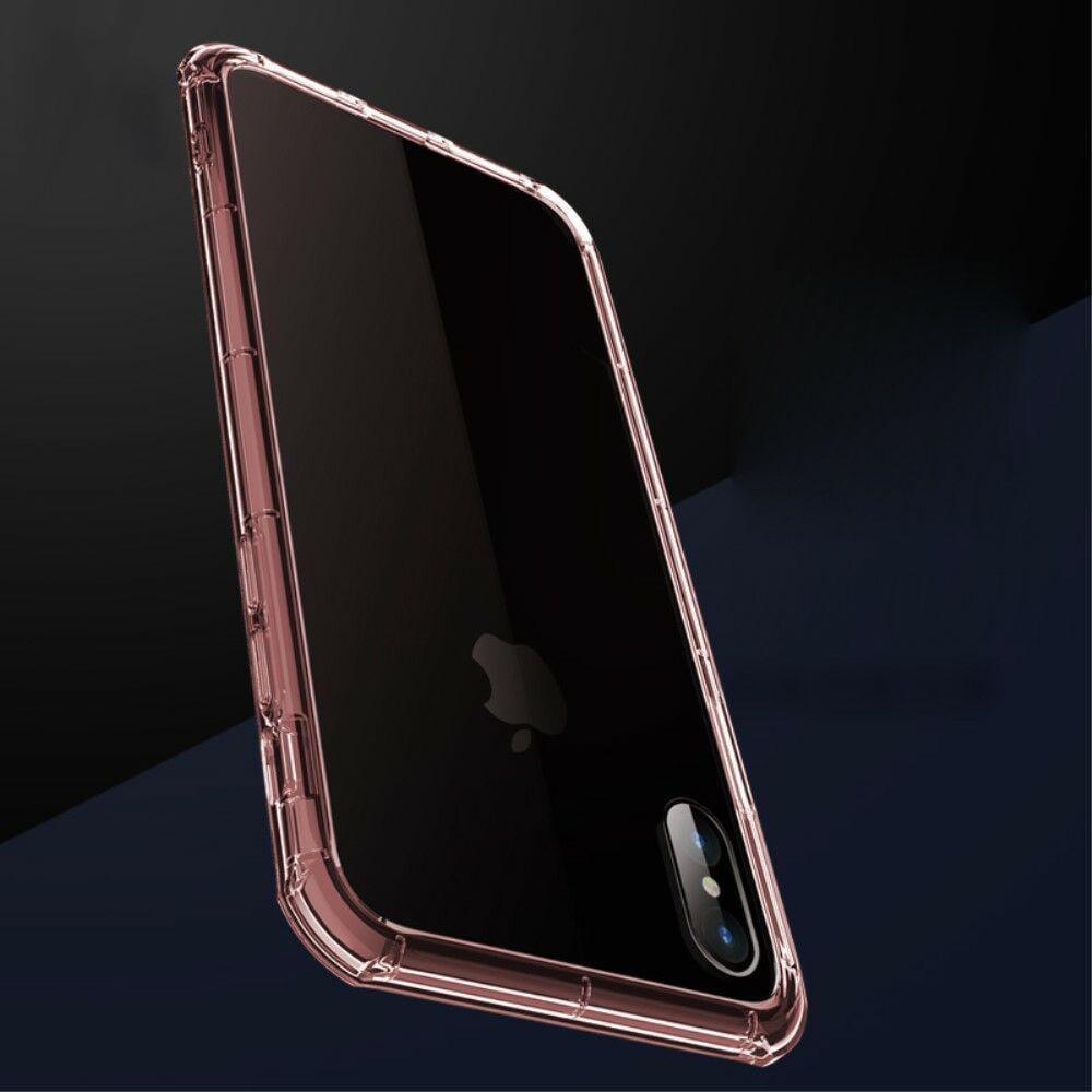 Прозрачный чехол накладка Rock Fence Pro Series Case for iPhone X, Pink - фото 2