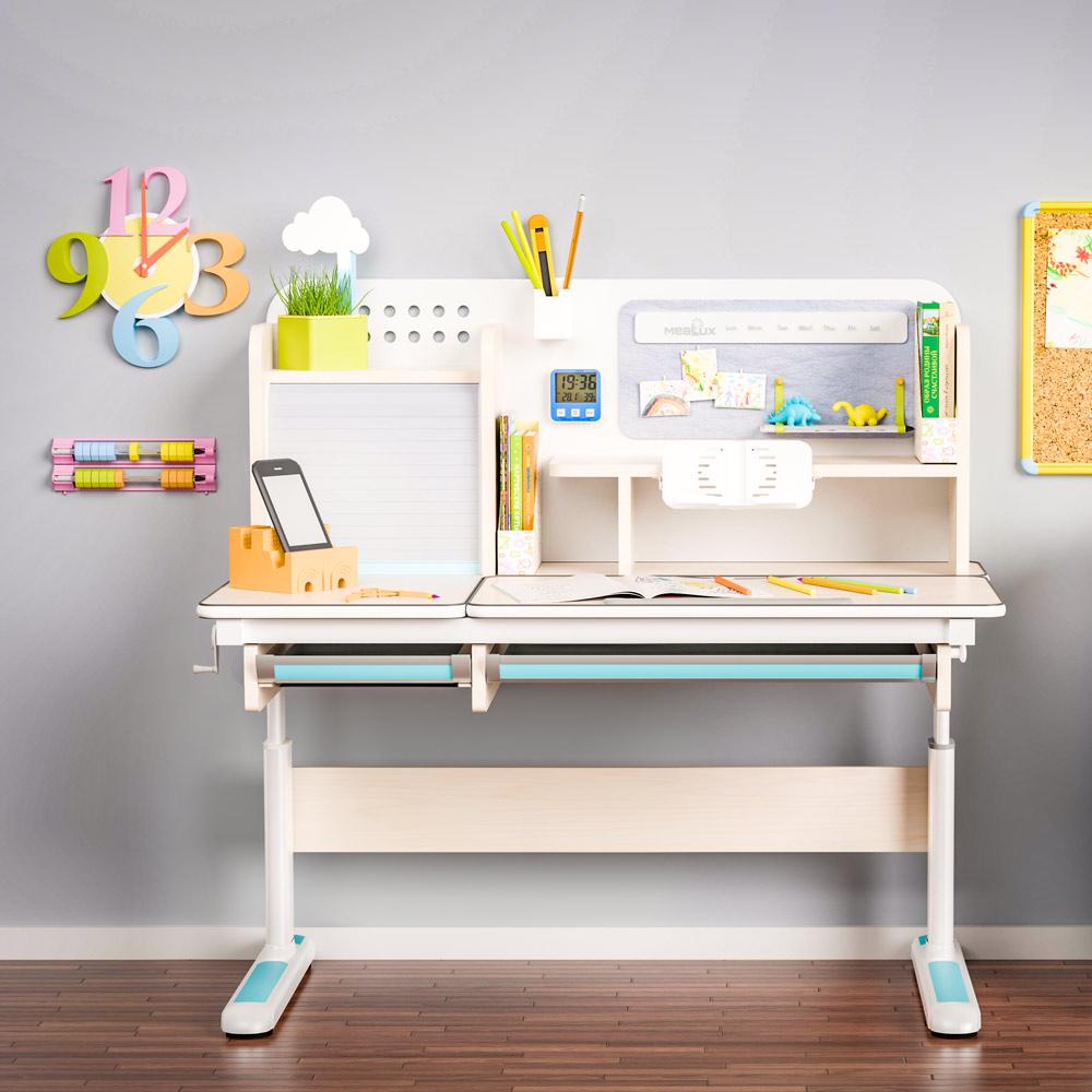 Шкільна ергономічна дитяча парта трансформер Mealux Winnipeg Multicolor Береза/Блакитний (BD-630 MG + BL Multicolor) - фото 2 Шкільна ергономічна дитяча парта трансформер Mealux Winnipeg Multicolor Береза/Блакитний (BD-630 MG + BL Multicolor) - фото 2