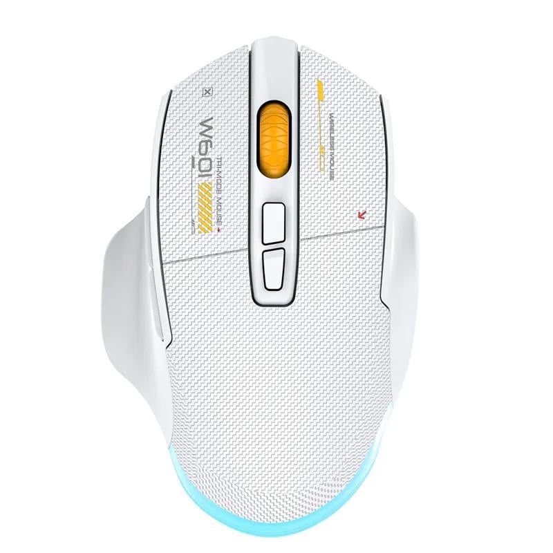 Мышь беспроводная бесшумная MiKESPN W601 с аккумулятором и подсветкой 2,4G Bluetooth White - фото 3