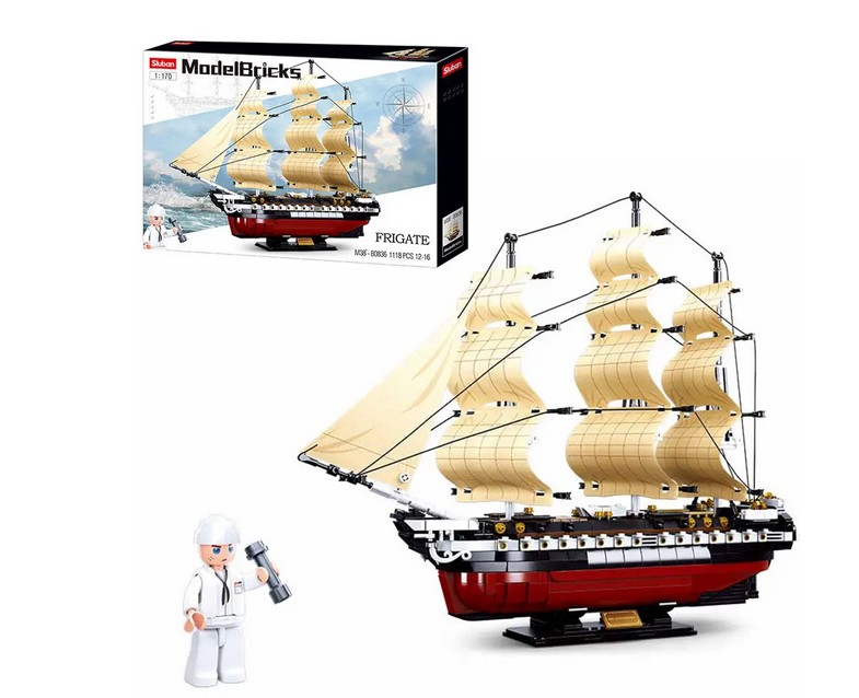 Конструктор Sluban фрегат 1 170 1118 деталей 423 см (M38-B0836) Конструктор Sluban фрегат 1 170 1118 деталей 423 см (M38-B0836)