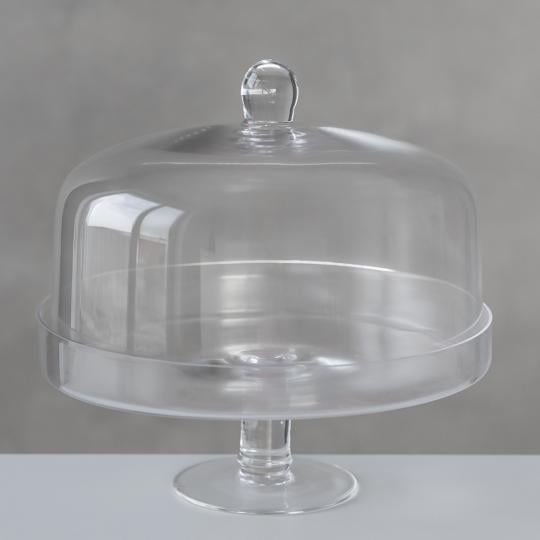 Блюдо стеклянное на ножке Сладкая витрина 24 см (40162)