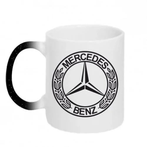 Кружка-хамелеон с блестками Mercedes Логотип (14894989-2-12163)
