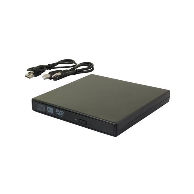 Дисковод зовнішній портативний USB DVD-RW CD-RW Black (015503) - фото 3