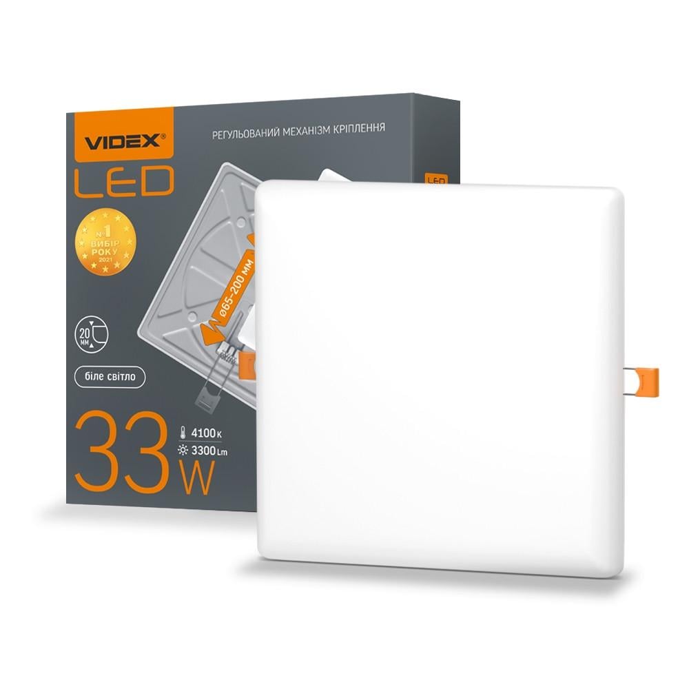 Светильник LED Videx квадратный безрамочный 33W 4100K (1586043712)