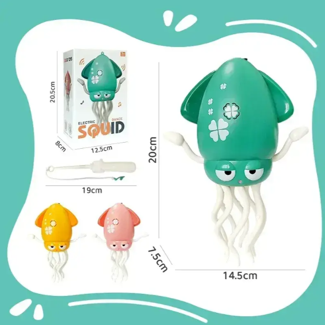 Интерактивная игрушка Осьминог танцующий со звуковыми эффектами Зеленый (10379) - фото 6 Интерактивная игрушка Осьминог танцующий со звуковыми эффектами Зеленый (10379) - фото 6