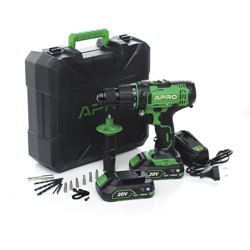 Дрель-шуруповерт ударный Apro 20 В 2 А 20HD 2 АКБ/ЗУ/кейс (895032) - фото 7 Дрель-шуруповерт ударный Apro 20 В 2 А 20HD 2 АКБ/ЗУ/кейс (895032) - фото 7