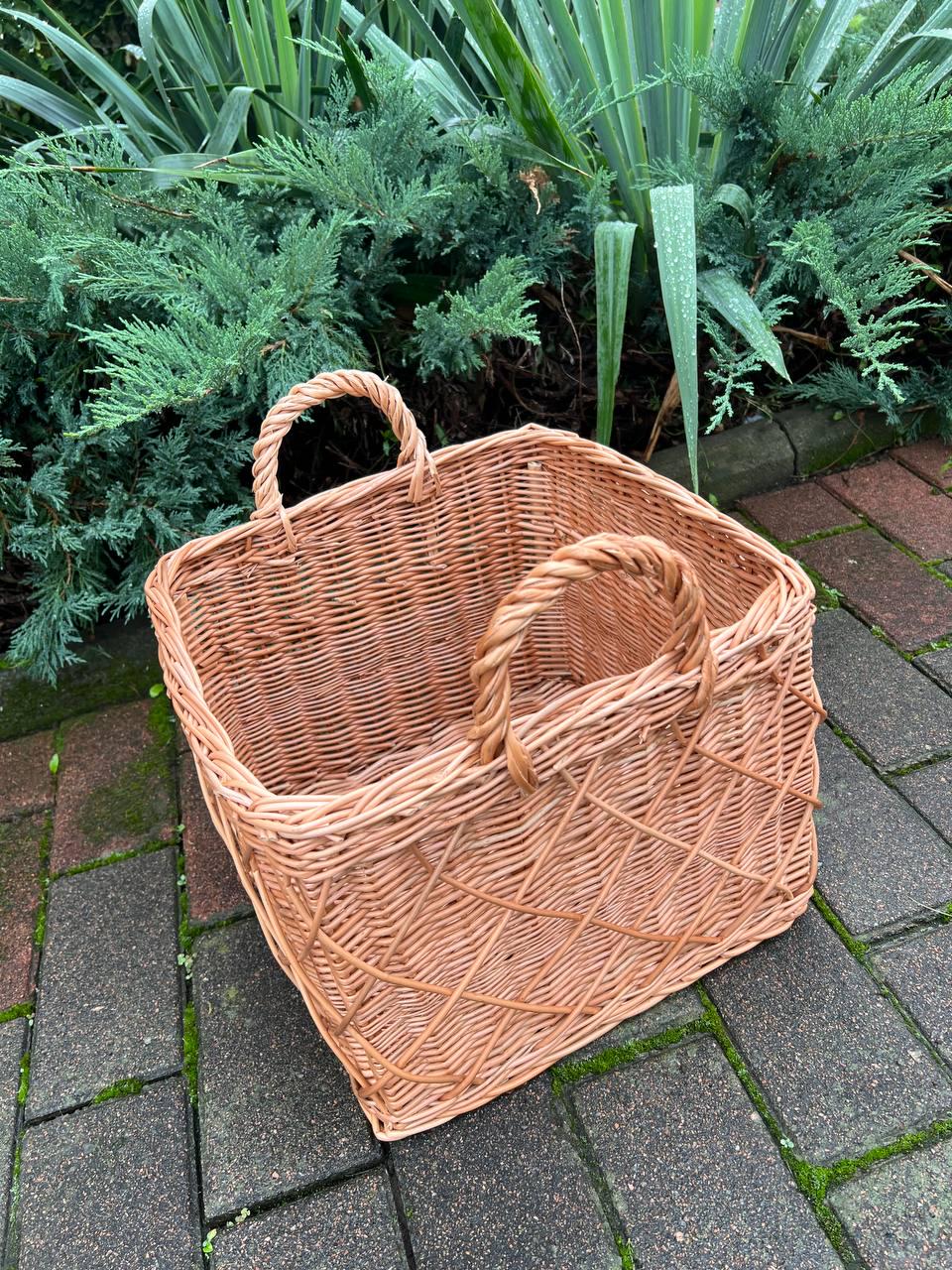 Корзина с ручками плетеная из лозы Бежевый (29011480) - фото 10 Корзина с ручками плетеная из лозы Бежевый (29011480) - фото 10