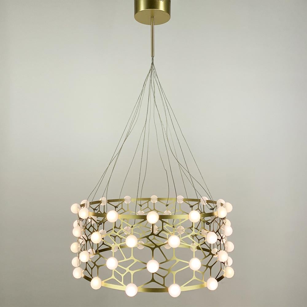 Люстра изысканная подвесная LED 60 см Золотой (TG01C60)