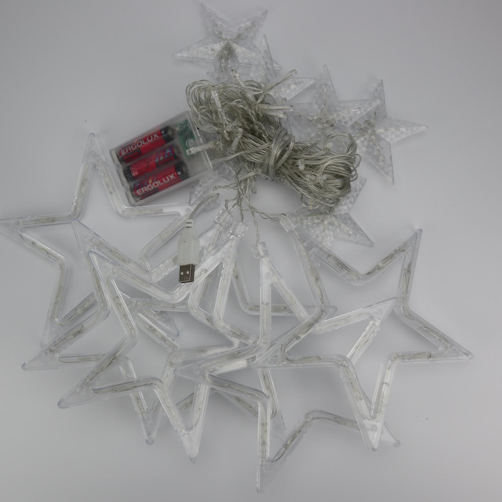 Гирлянда-штора Звезды на барейках и USB Xmas 3х1 м Теплый желтый (4507311) - фото 2