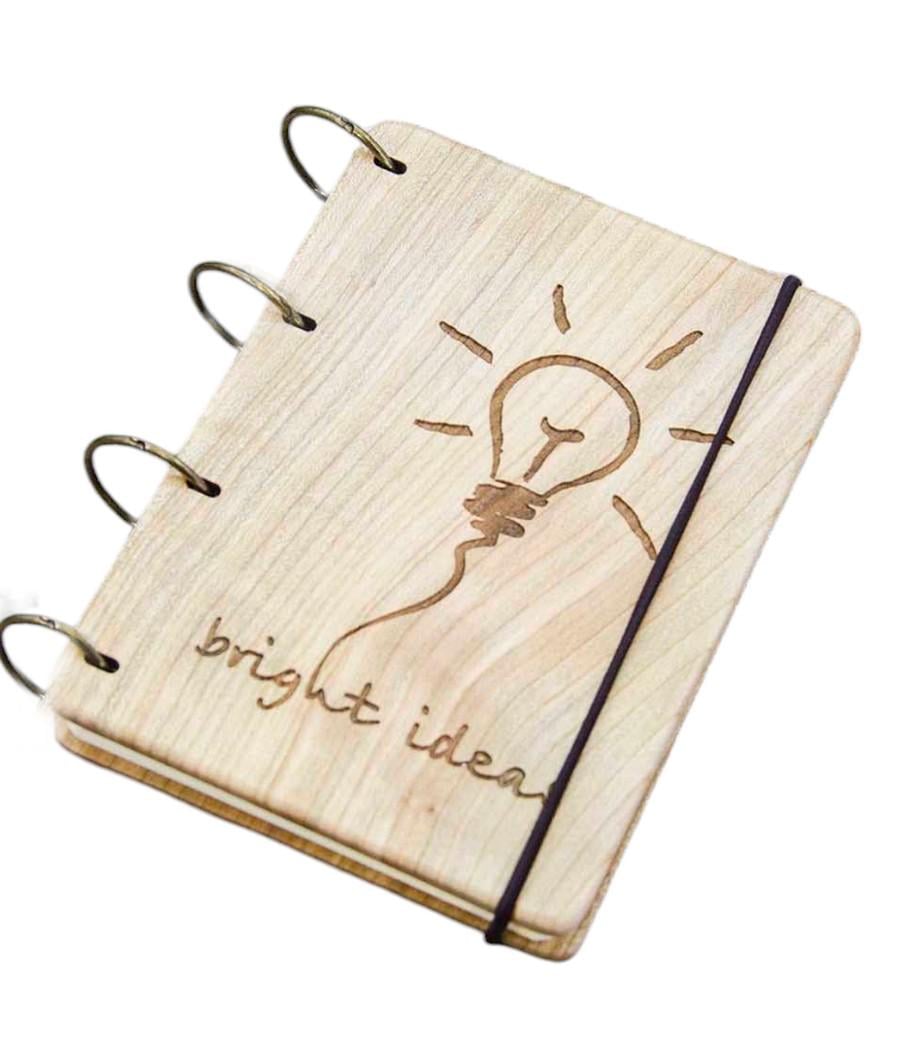 Блокнот с деревянной обложкой Гениальные идеи А6 60 л. (1201)