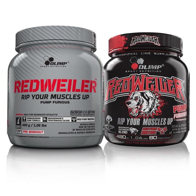 Предтренировочный Pre-Workout с кофеином и креатином Olimp Red Weiler 480 г Лайм/Мята
