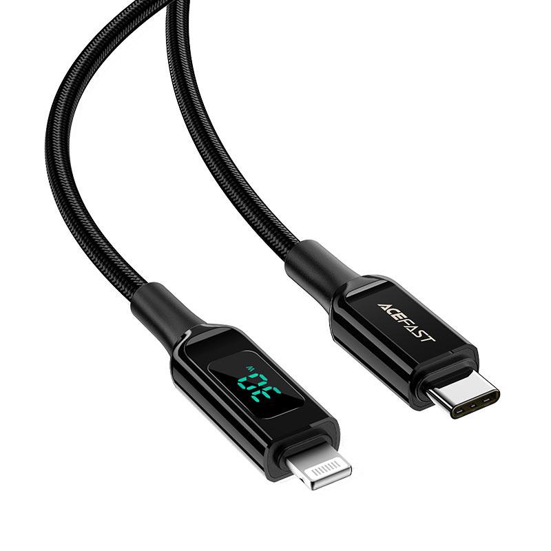Кабель дата Acefast MFI C6-01 USB-C to Lightning 1 м Black (00000065908_1) - фото 2 Кабель дата Acefast MFI C6-01 USB-C to Lightning 1 м Black (00000065908_1) - фото 2