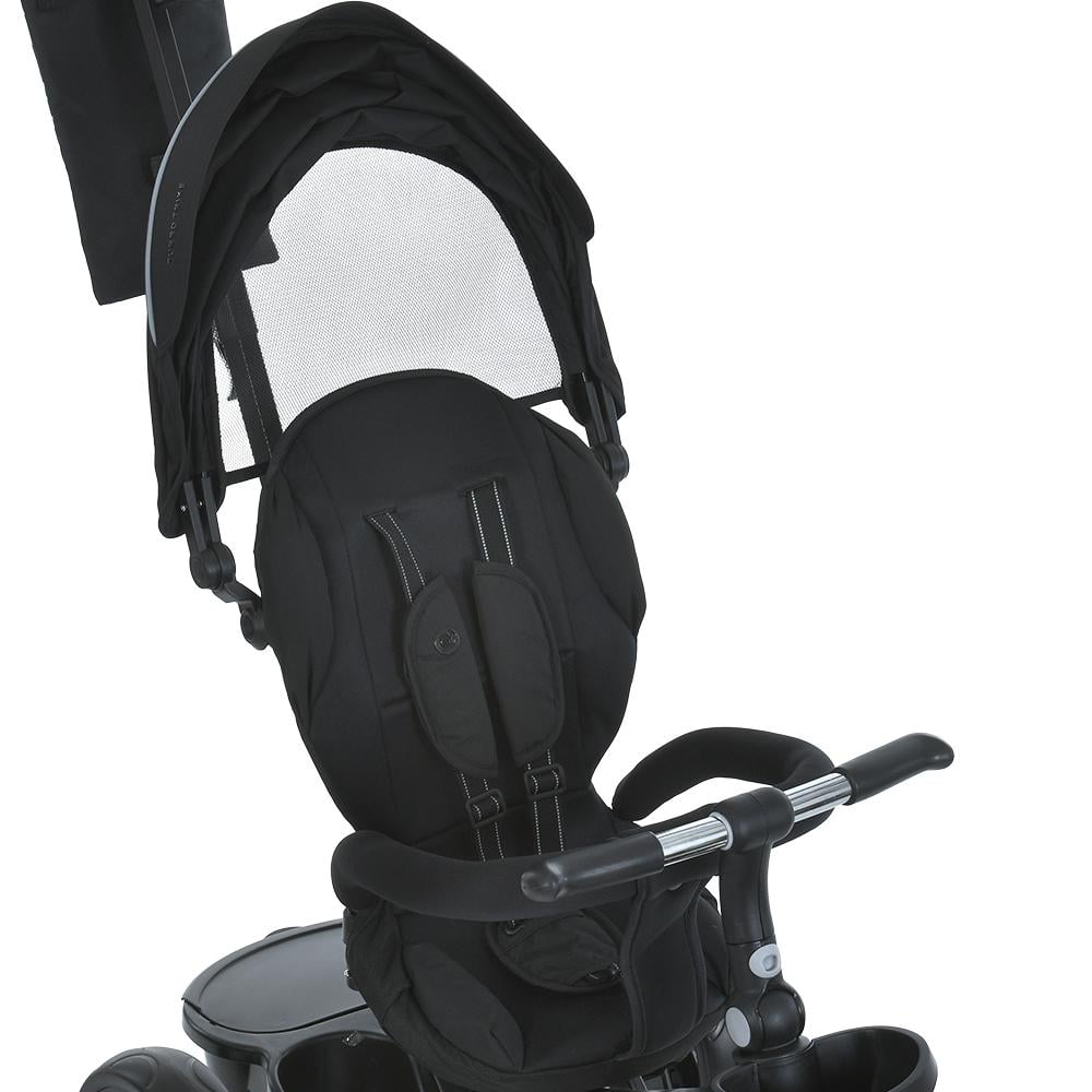 Велосипед триколісний Turbo Trike MT 1001-1 з батьківською ручкою і поворотним сидінням Чорний - фото 4