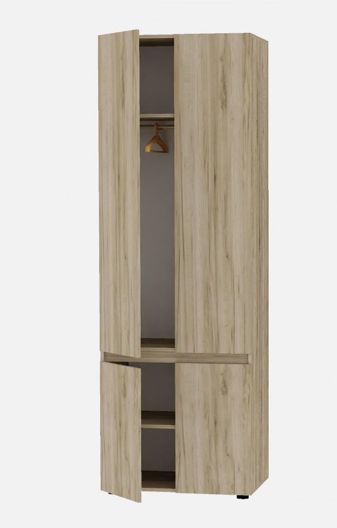 Шкаф Алекса СН-900-1т 90х55х218 см Дуб крафт серый (71828)