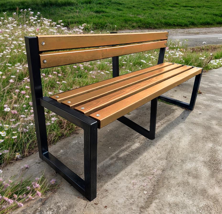 Лавка садова ТОБІ ШО Лофт Бенч зі спинкою без підлокітників 3 м Дуб (25589112) - фото 1 Лавка садова ТОБІ ШО Лофт Бенч зі спинкою без підлокітників 3 м Дуб (25589112) - фото 1