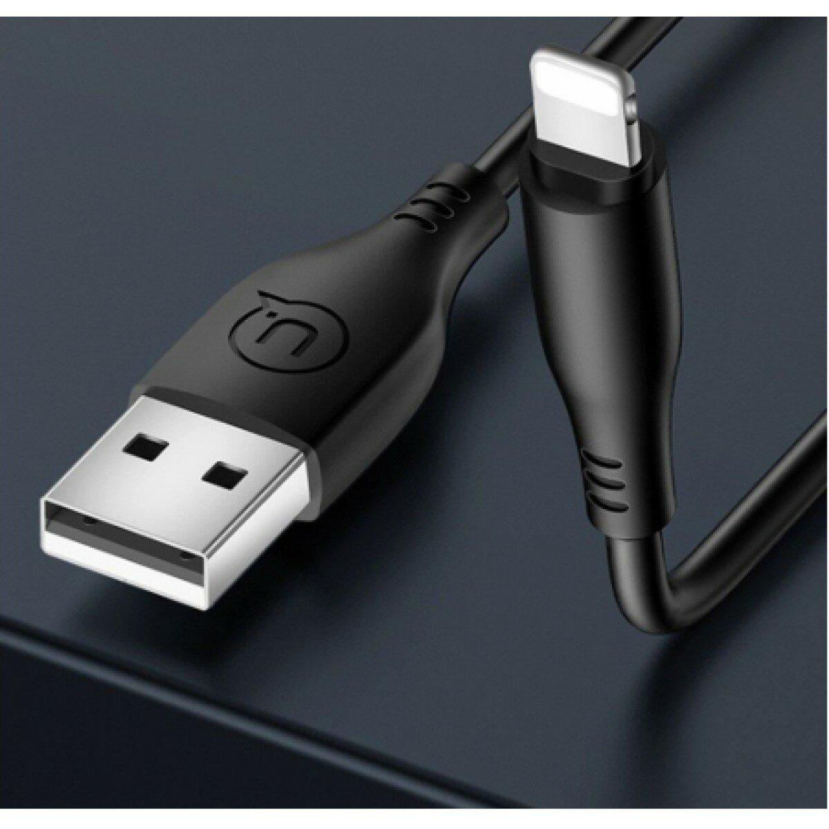 Кабель Usams US-SJ266 U18 Round Cable USB to Lightning 1 м Black (SJ266USB01) - фото 2