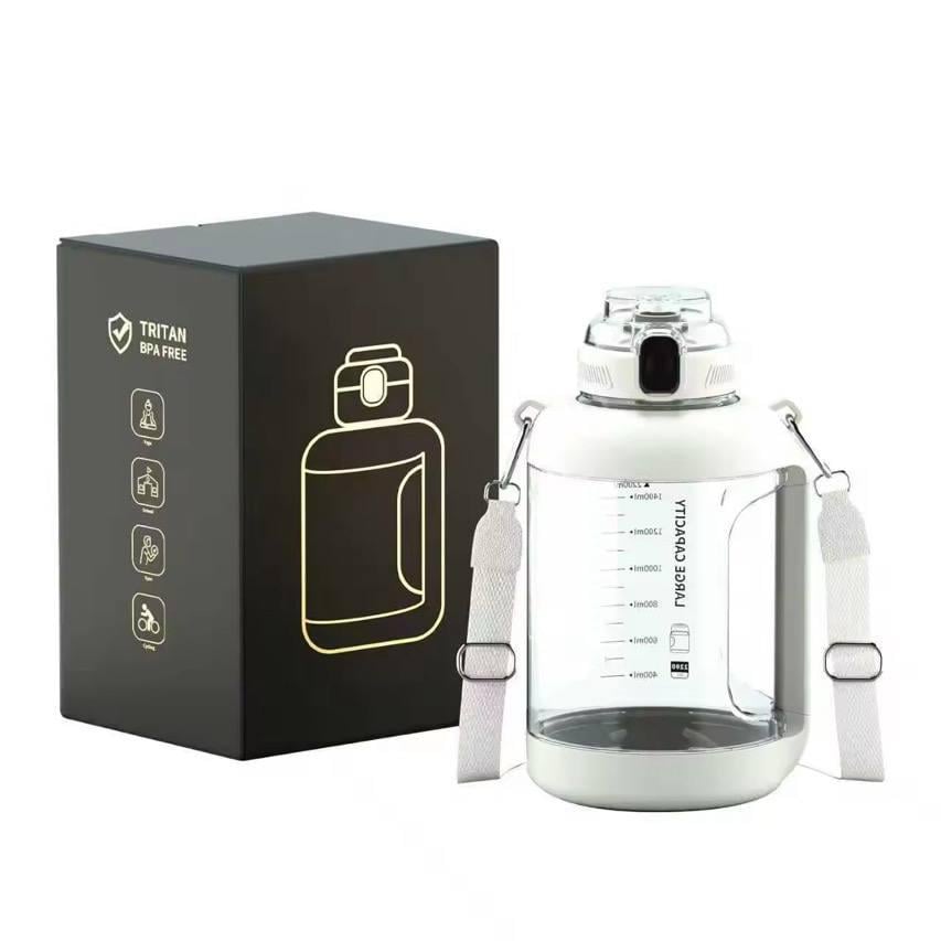 Шейкер тритановий зі ручкою та широким горлом 2200 мл Білий (2855028920)