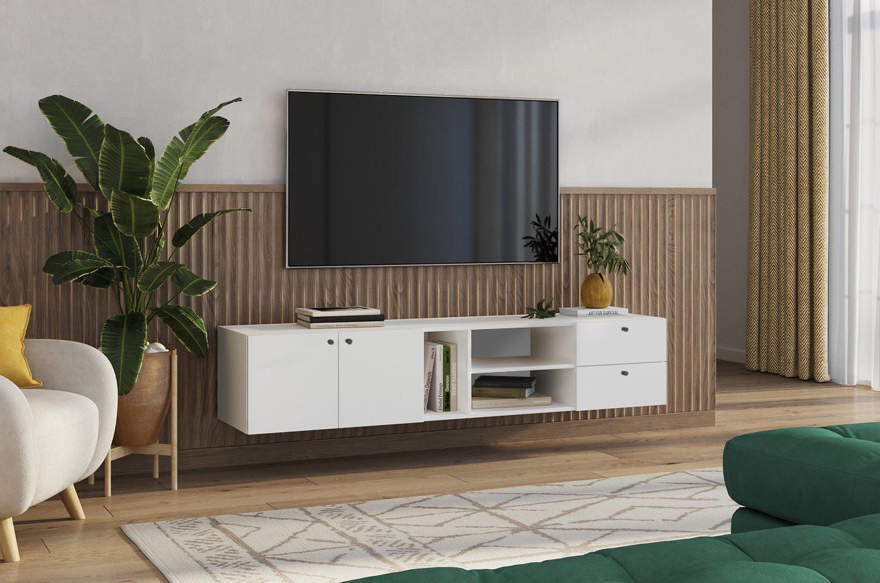 Тумба Moreli Nemo под телевизор навесная Белый