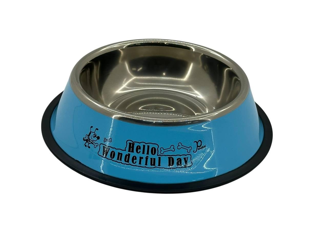 Миска для собак металлическая 600 мл 22 см