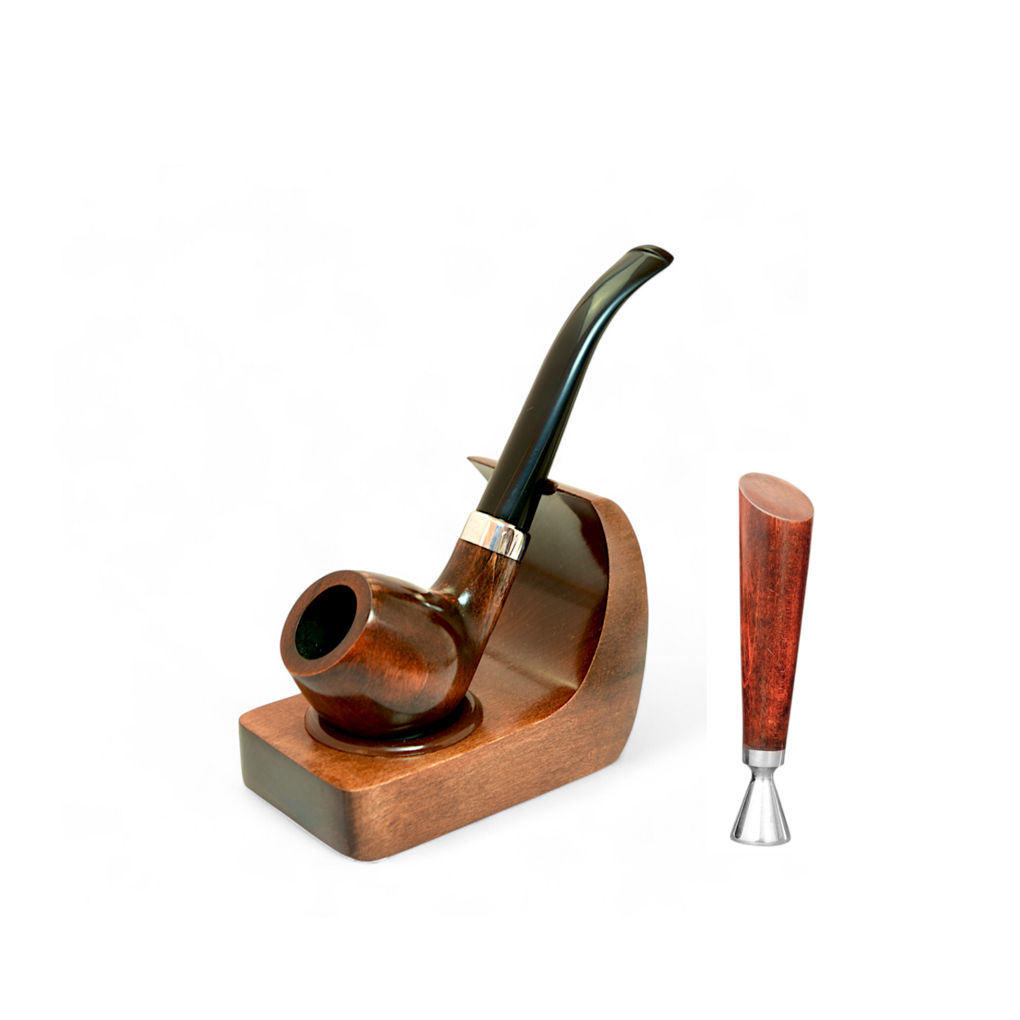 Трубка курительная из дерева KAFpipe №234 MINI с подставкой KAF2 и тампером (31020819)