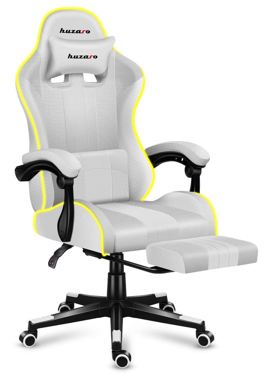 Комп'ютерне крісло Huzaro Force 4,7 RGB еко шкіра White (11580365) - фото 8