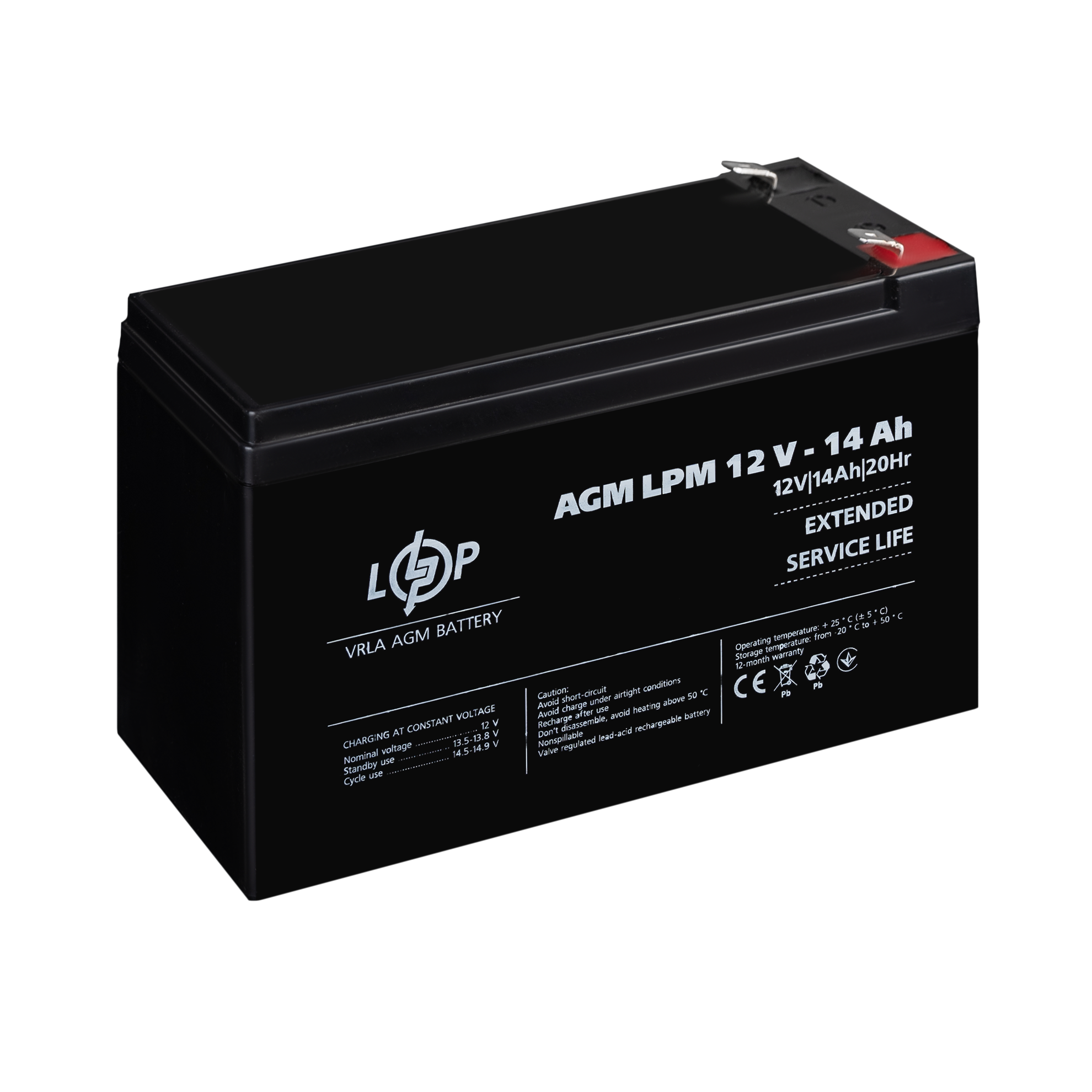 Акумулятор AGM LPM 12V 14 Ah - фото 3