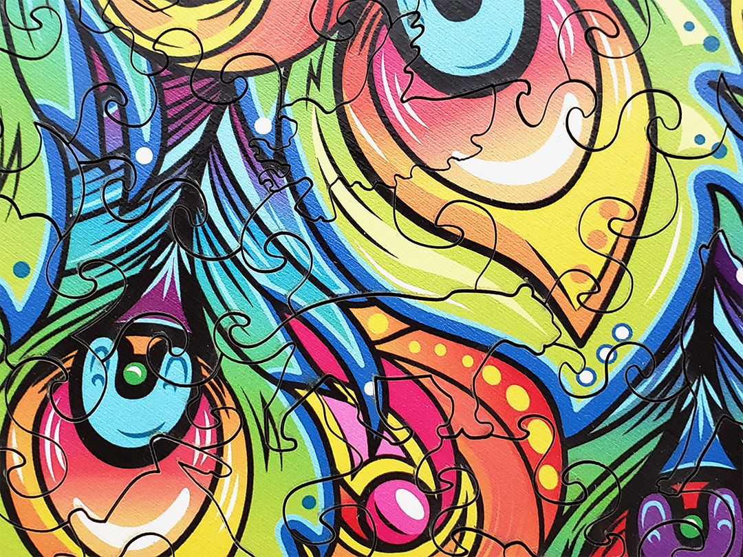 Пазл деревянный Павлин элементы в форме животных 53,8х29,6 см 184 шт. (1526084661) - фото 9