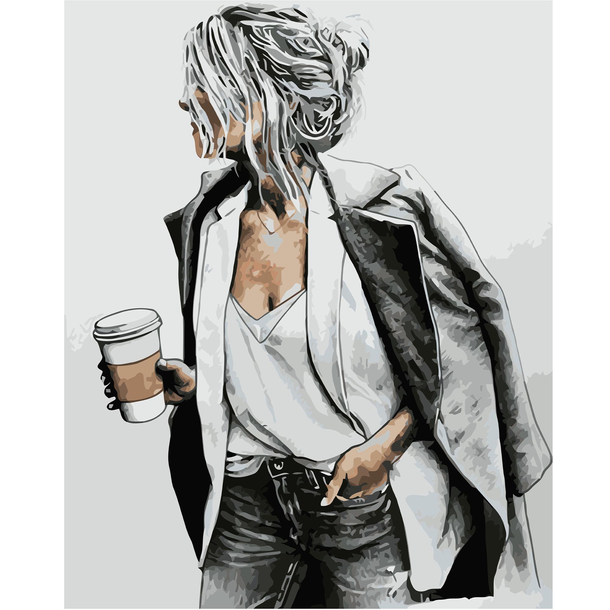 Картина за номерами Strateg Стильна дівчина 40x50 см (VA-0736) Картина за номерами Strateg Стильна дівчина 40x50 см (VA-0736)