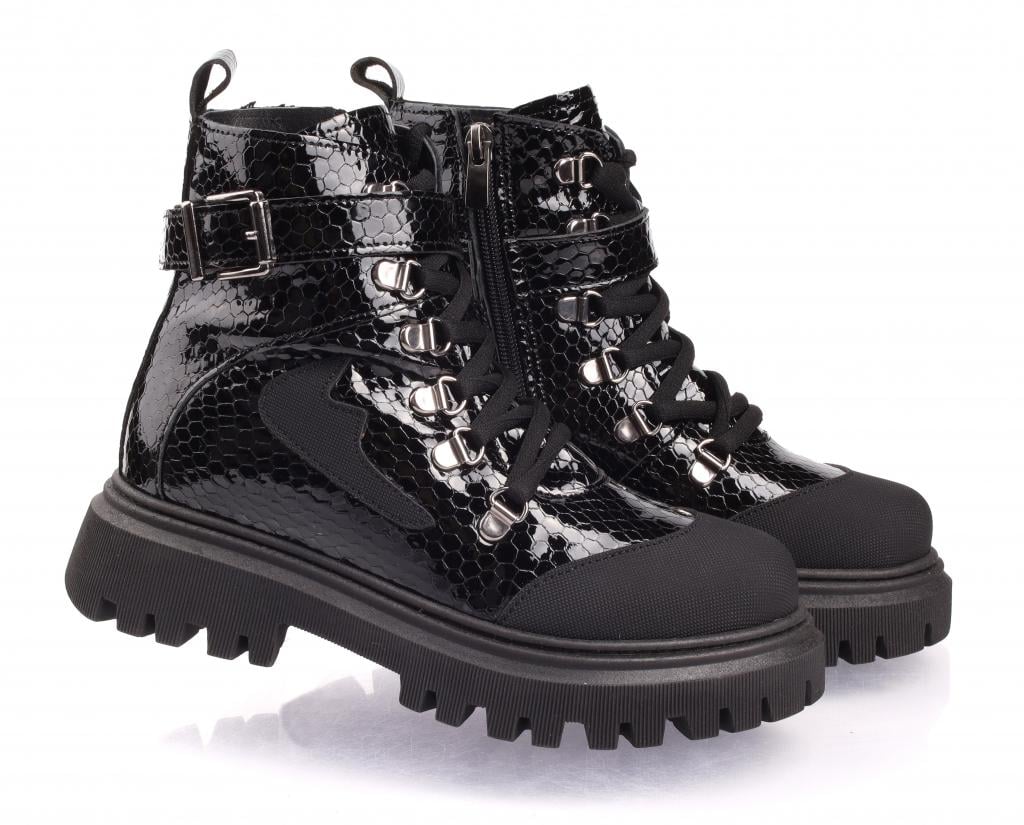 Ботинки зимние TOPITOP 3073 для девочек лак р. 37 Черный