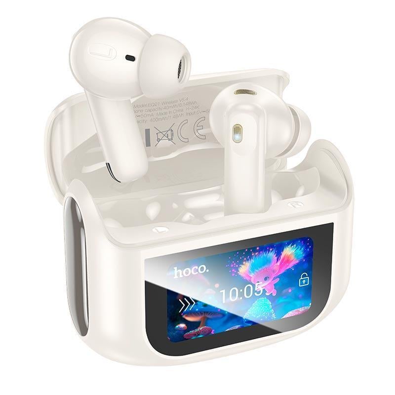 Наушники Hoco EQ21 Sandy TWS Bluetooth с шумоподавлением ANC и кейсом сенсорный экран Белый (627089)