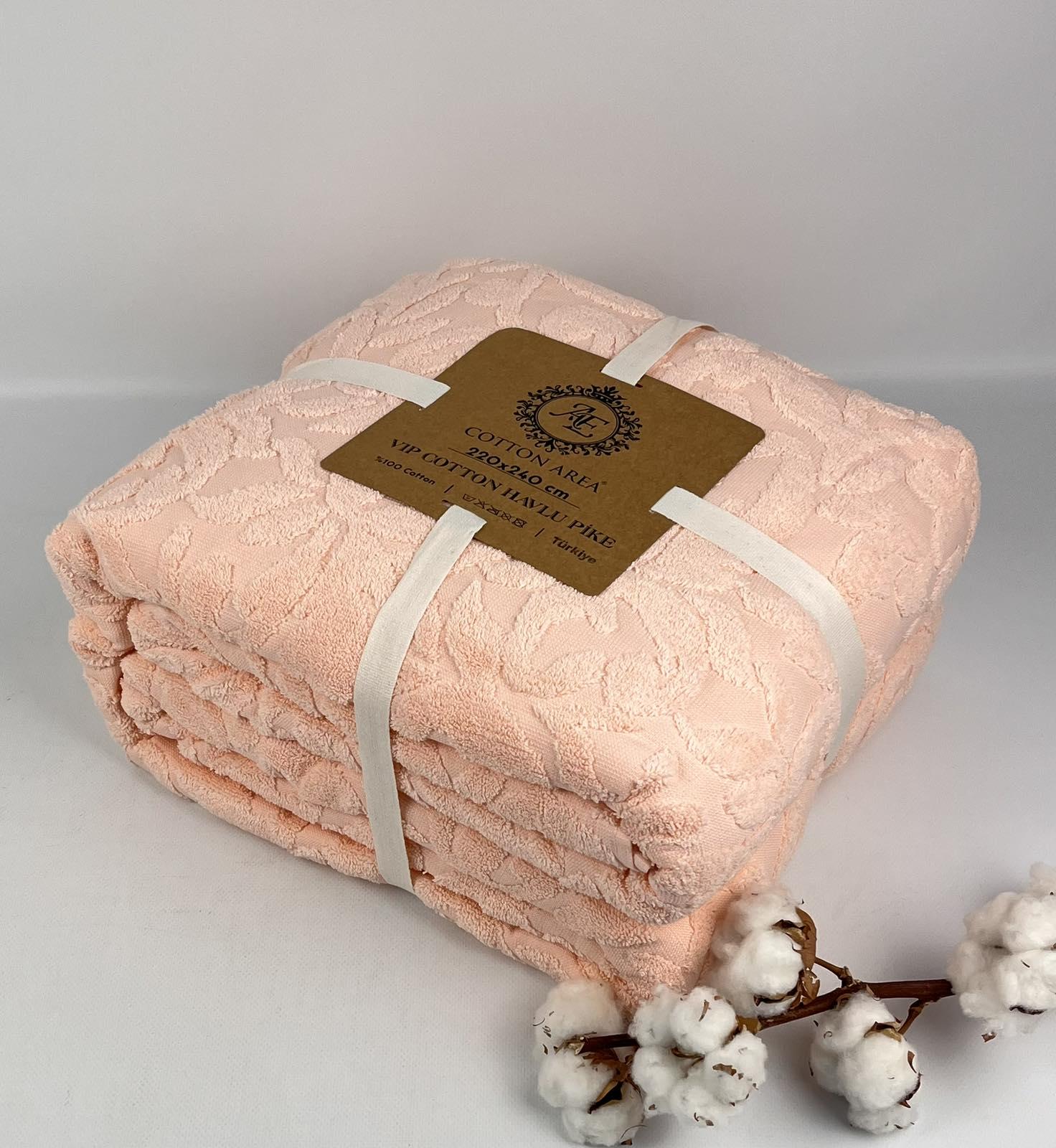 Простирадло махрове АЕ Jakard 220x240 см Peach (CN34587) - фото 2 Простирадло махрове АЕ Jakard 220x240 см Peach (CN34587) - фото 2