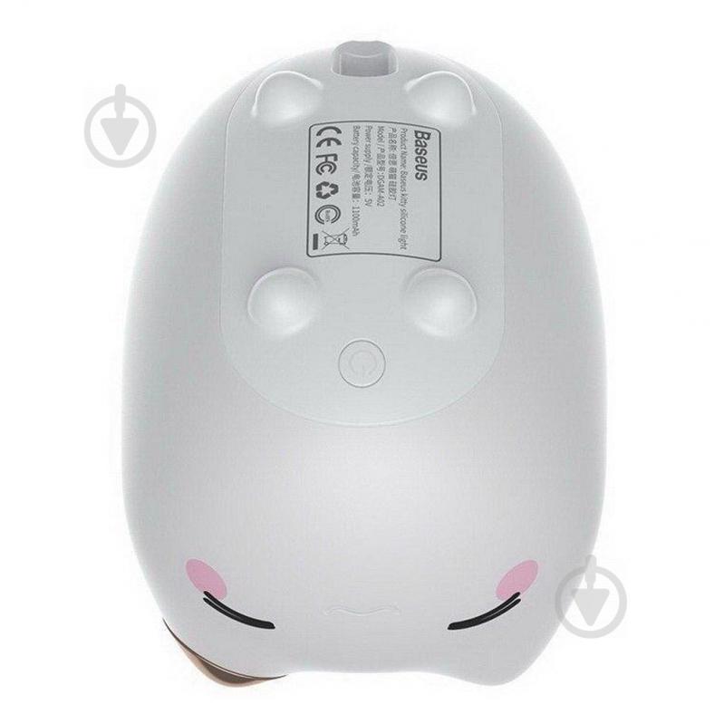 Ночник Baseus Cute Series Kitty Silicone Night Light DGAM-A02 (Белый) - фото 4