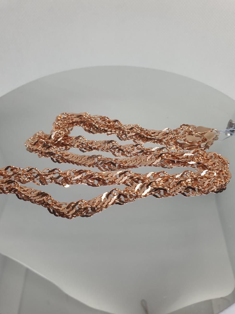 Цепочка Серебряный Сингапур позолота 60 см (сп-65)