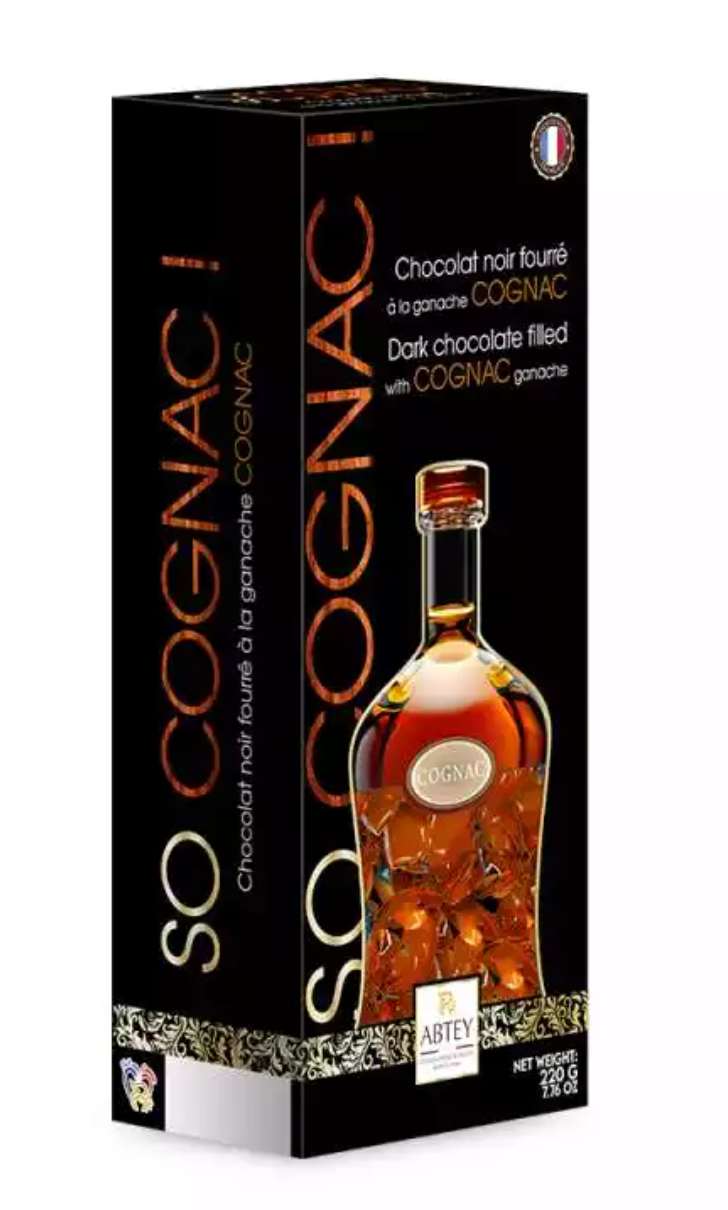 Конфеты шоколадные с коньяком Abtey Chocolatier So Cognac! Dark Chocolate Bottles with Cognac Ganache 220 г (2448147986)