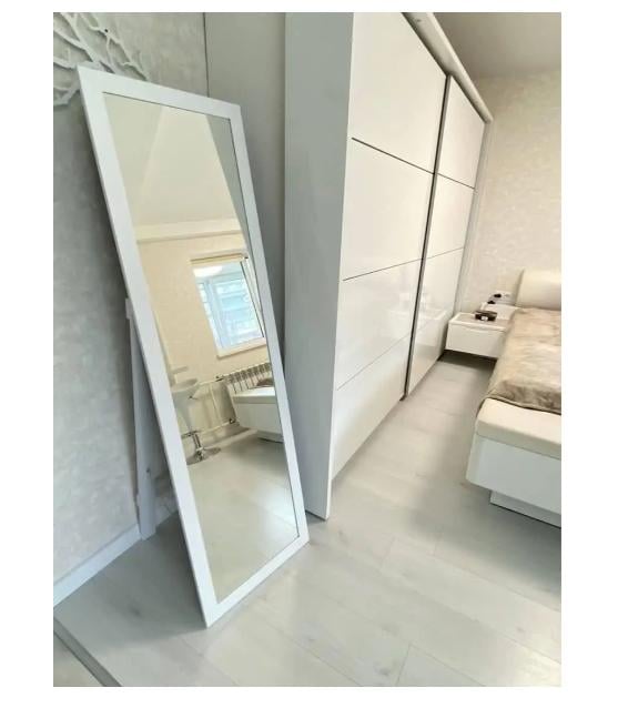 Напольное зеркало 1800 в прямой раме на ножке 1600х700 мм Белый (29367149)