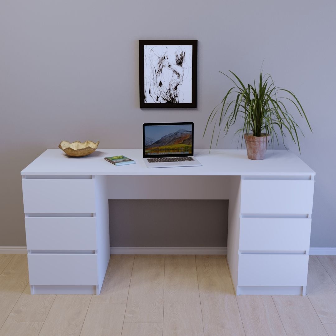 Комп'ютерний стіл Тиса Меблі СП-108 1400 мм Білий (66731c1758dffc5d9a3ac453)