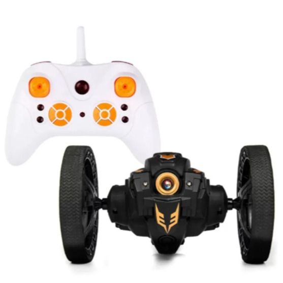 Іграшка на радіокеруванні SUNROZ Bounce Spring Car дитячий трюковий робот-автомобіль Чорний (SUN8340)