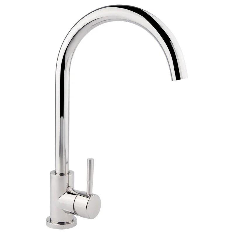 Смеситель кухонный Эверест Haiba SUS-011U нержавеющая сталь (00615)