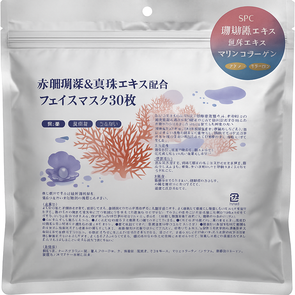Маска для лица SPC Red Coral Algae & Pearl Extract Face Mask с экстрактами красных коралловых водорослей и жемчуга 30 шт. (3008158238)